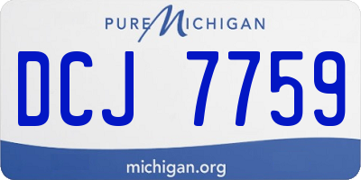 MI license plate DCJ7759