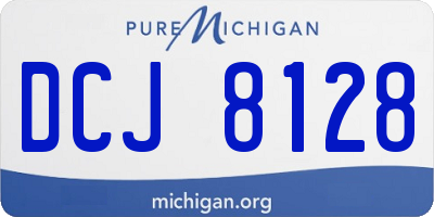 MI license plate DCJ8128