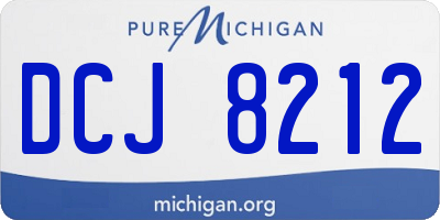 MI license plate DCJ8212