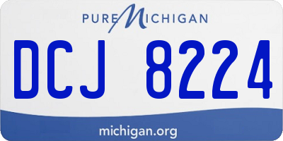 MI license plate DCJ8224