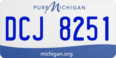 MI license plate DCJ8251