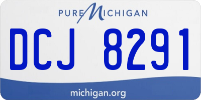 MI license plate DCJ8291