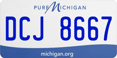 MI license plate DCJ8667
