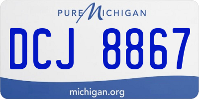 MI license plate DCJ8867