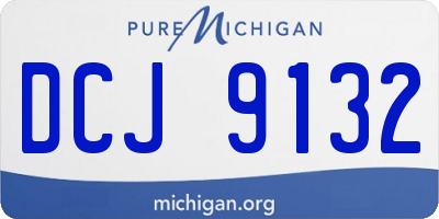 MI license plate DCJ9132