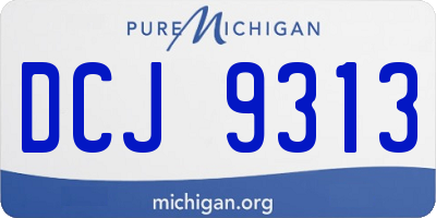 MI license plate DCJ9313