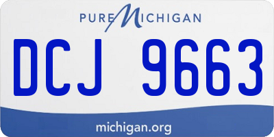 MI license plate DCJ9663