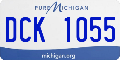 MI license plate DCK1055