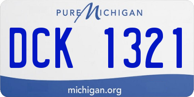MI license plate DCK1321