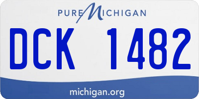 MI license plate DCK1482