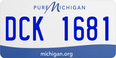 MI license plate DCK1681