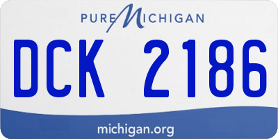 MI license plate DCK2186