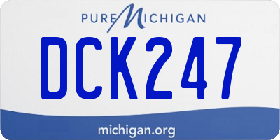 MI license plate DCK247