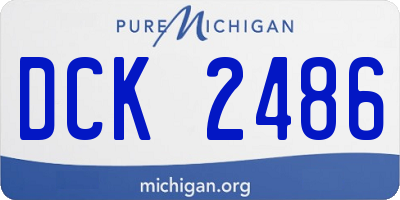MI license plate DCK2486