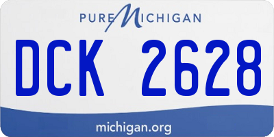 MI license plate DCK2628