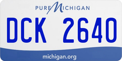 MI license plate DCK2640