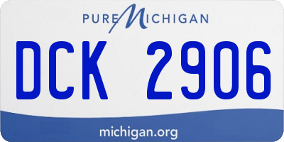 MI license plate DCK2906