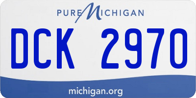 MI license plate DCK2970