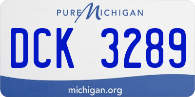 MI license plate DCK3289