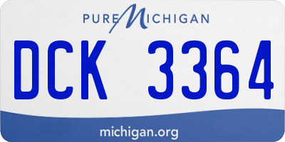 MI license plate DCK3364