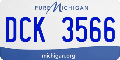 MI license plate DCK3566