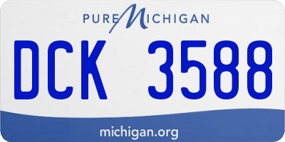 MI license plate DCK3588
