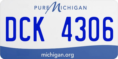 MI license plate DCK4306