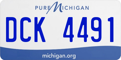 MI license plate DCK4491