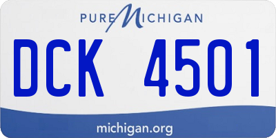 MI license plate DCK4501