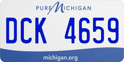 MI license plate DCK4659