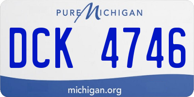 MI license plate DCK4746
