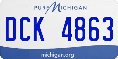 MI license plate DCK4863