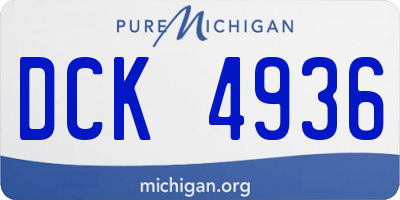 MI license plate DCK4936