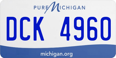 MI license plate DCK4960
