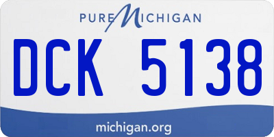MI license plate DCK5138