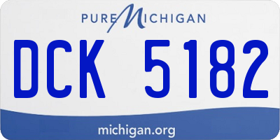 MI license plate DCK5182