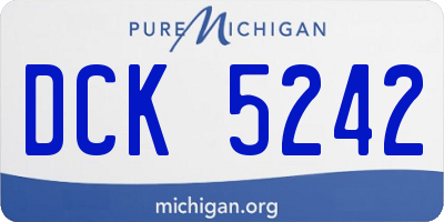 MI license plate DCK5242