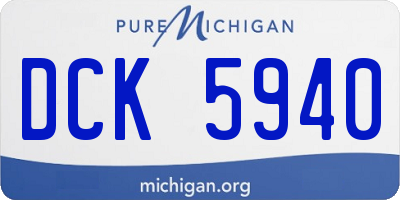 MI license plate DCK5940