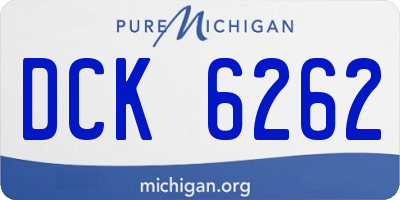 MI license plate DCK6262