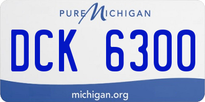 MI license plate DCK6300