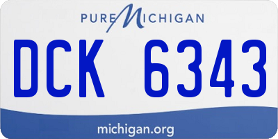 MI license plate DCK6343