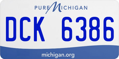 MI license plate DCK6386
