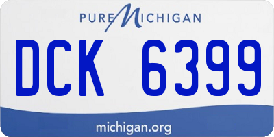 MI license plate DCK6399
