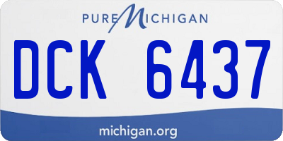MI license plate DCK6437
