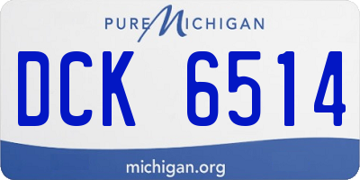 MI license plate DCK6514