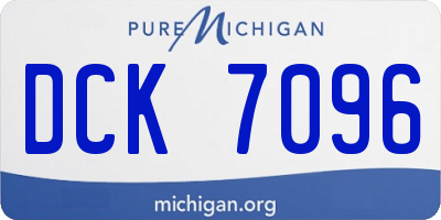 MI license plate DCK7096