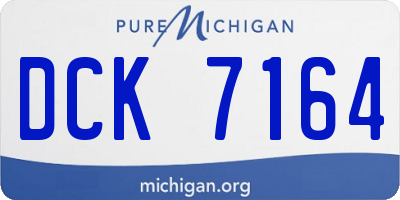 MI license plate DCK7164