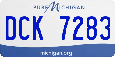 MI license plate DCK7283