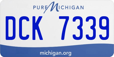 MI license plate DCK7339