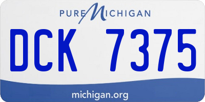 MI license plate DCK7375